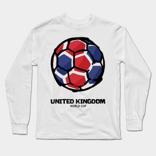 United Kingdom Football Country Flag Long Sleeve T-Shirt